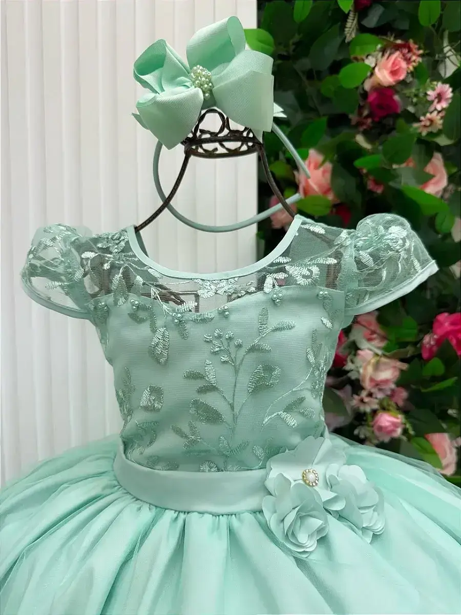 Vestido longo carol verde menta, foto 4