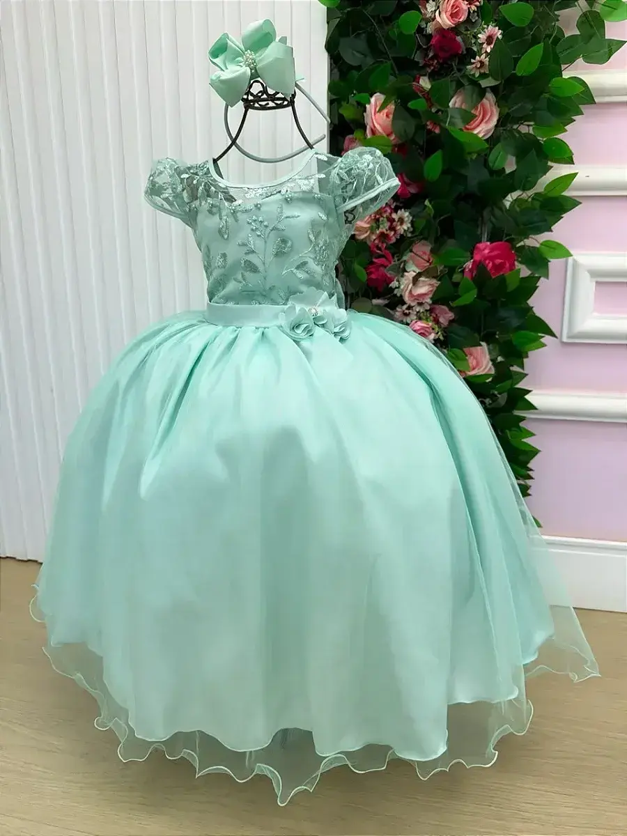 Vestido longo carol verde menta, foto 6