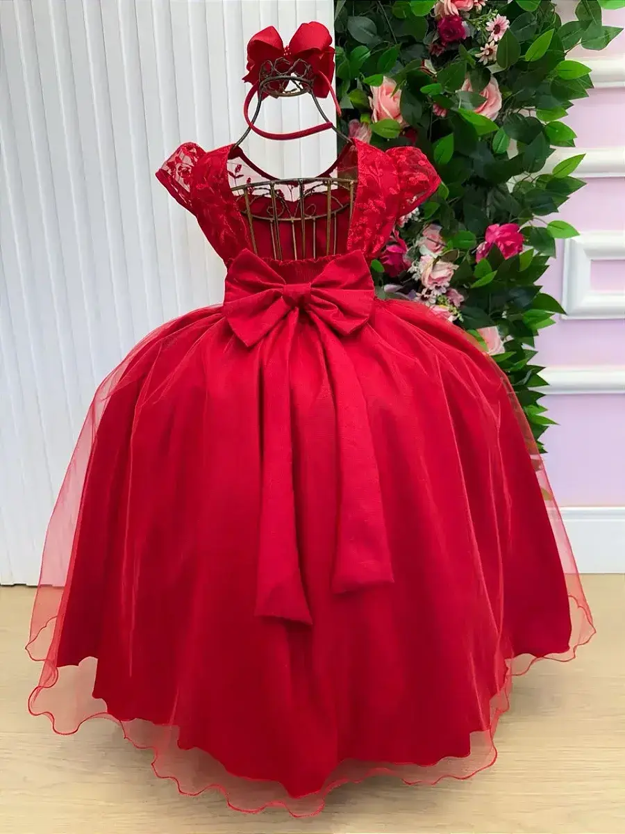 Vestido longo carol vermelho, foto 7