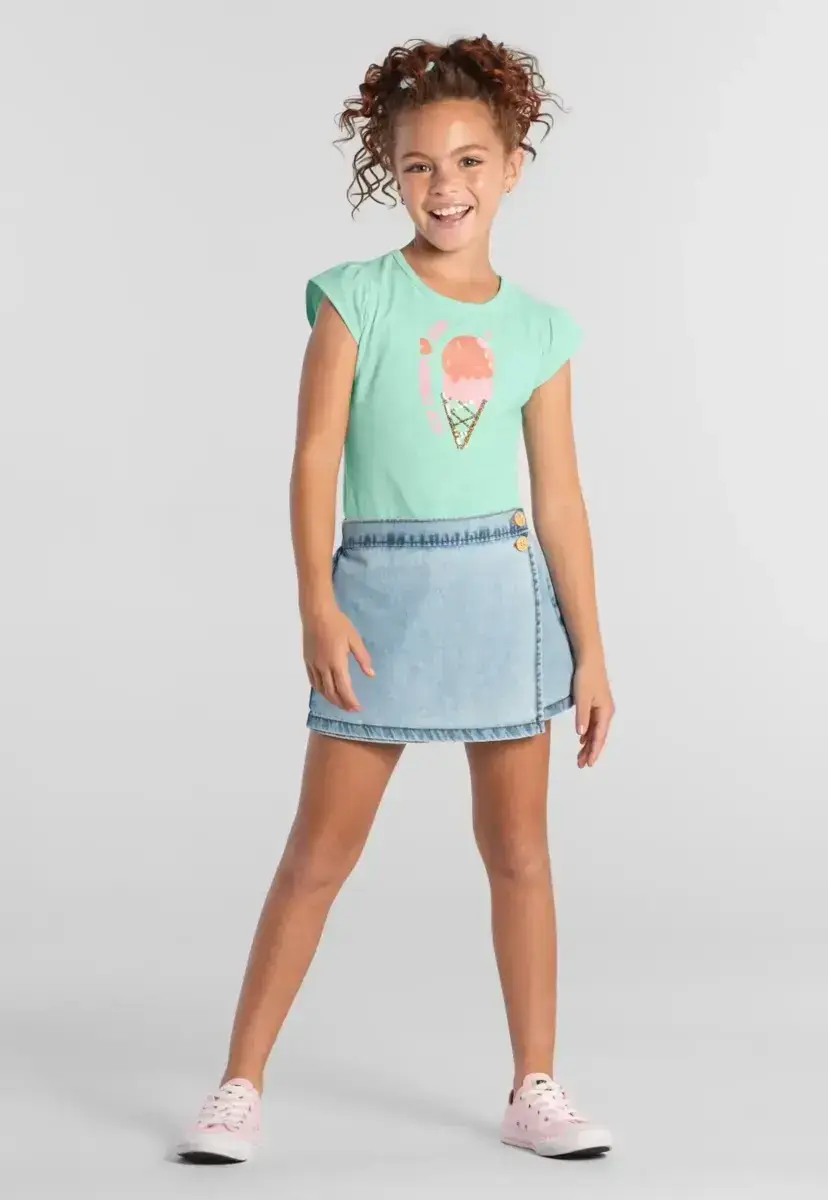Blusa malha sorvete