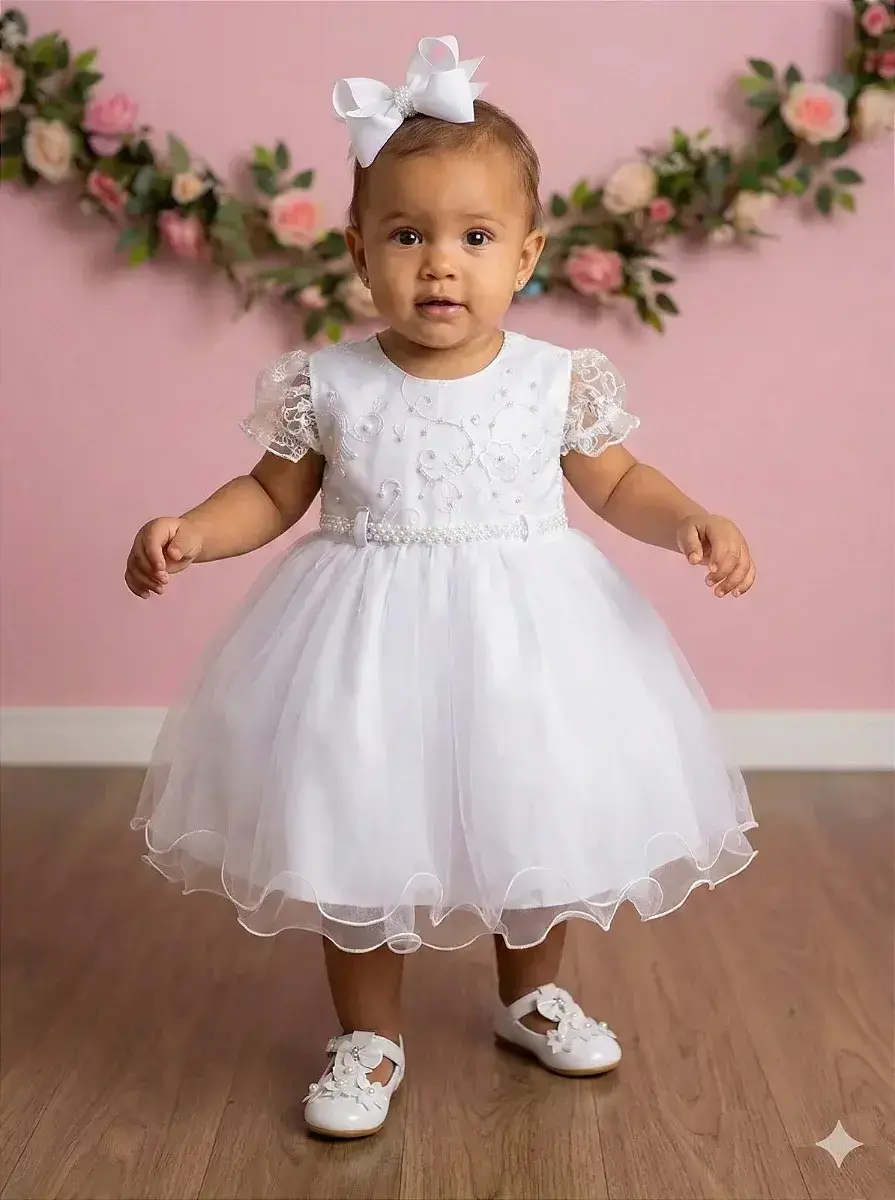 Vestido bebe ana sofia branco