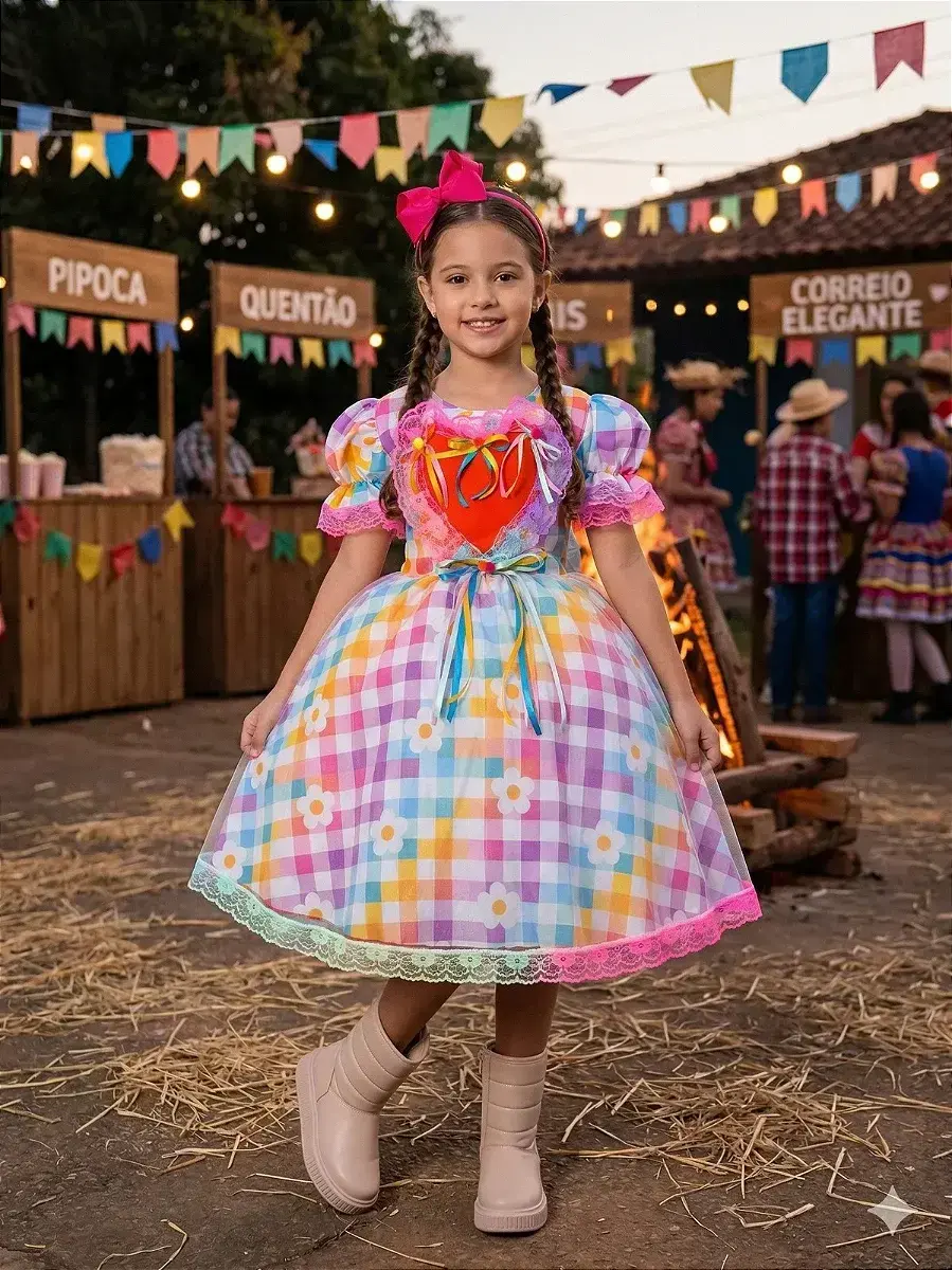 Vestido junino são joão encantado