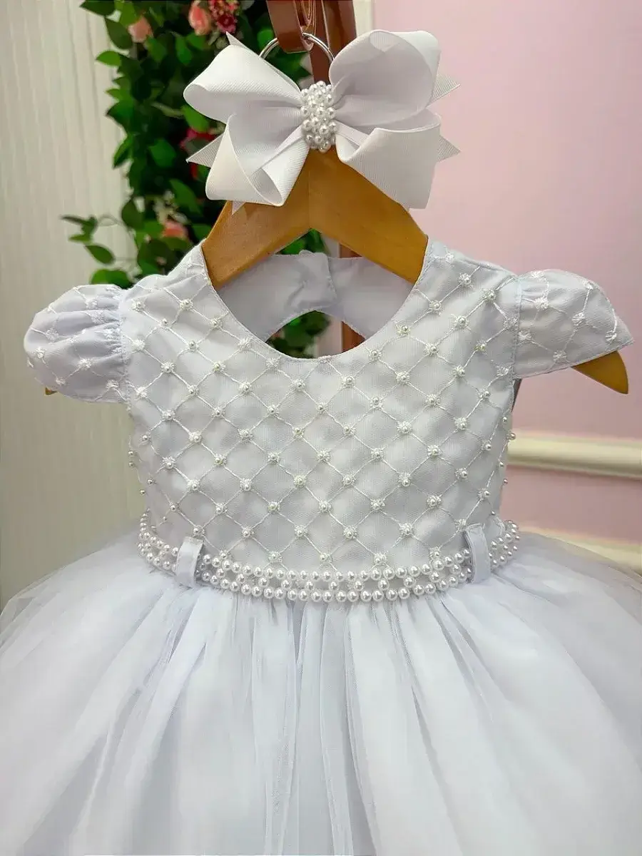 Vestido bebe ana flavia branco, foto 4