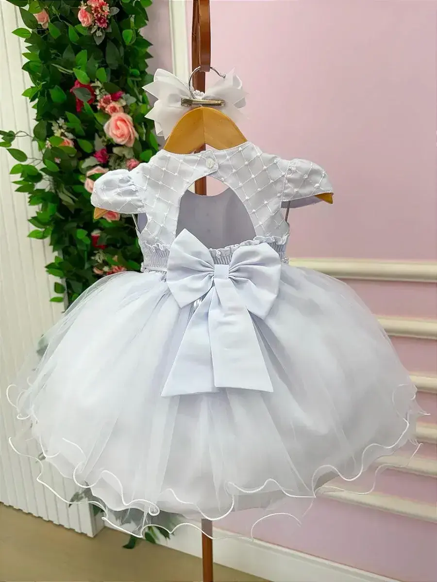 Vestido bebe ana flavia branco, foto 5