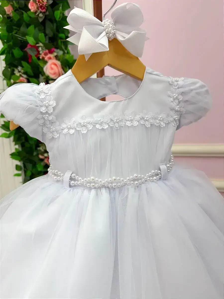 Vestido bebe ana livia branco, foto 3