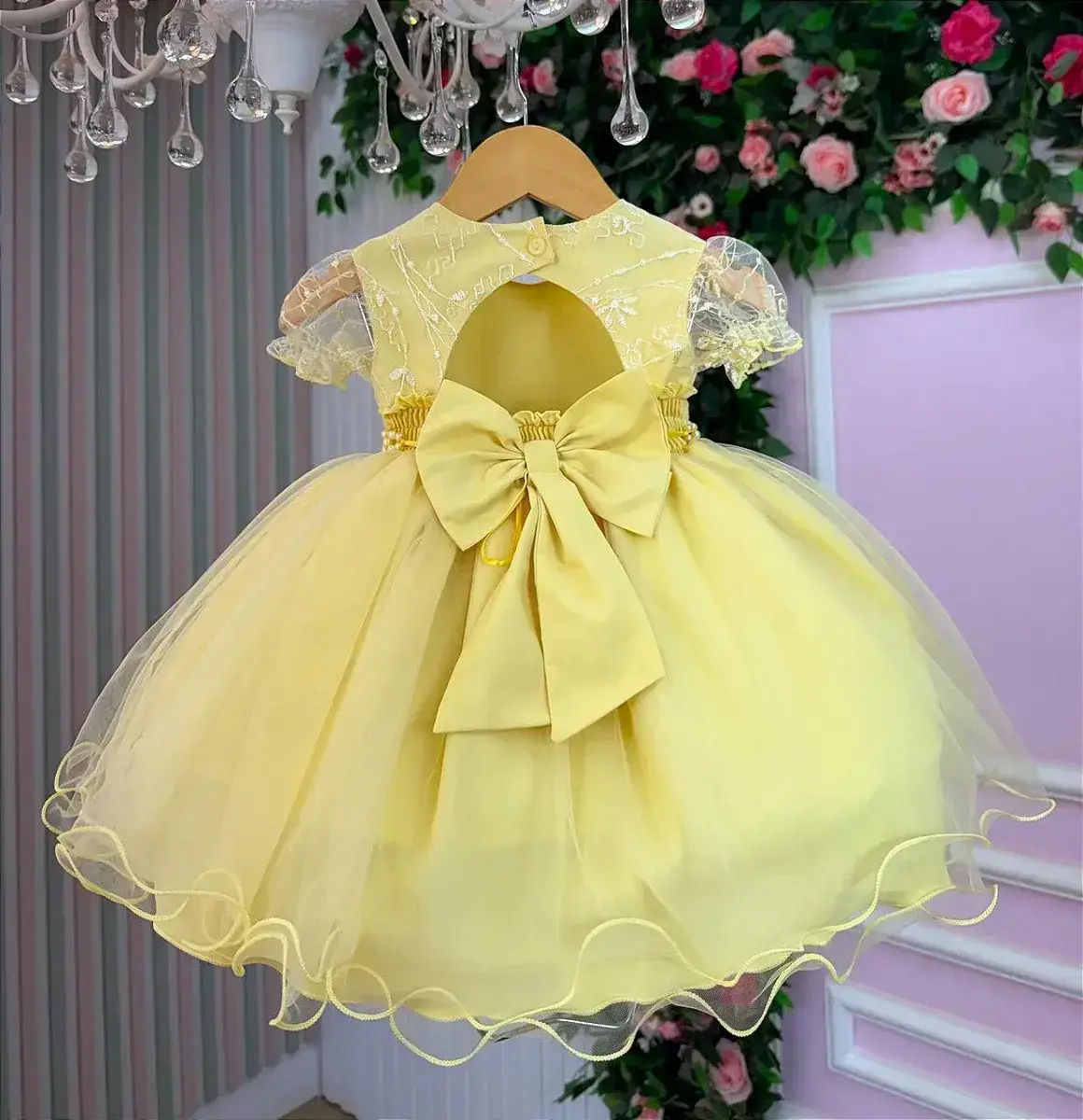 Vestido bebe ana sofia amarelo, foto 8