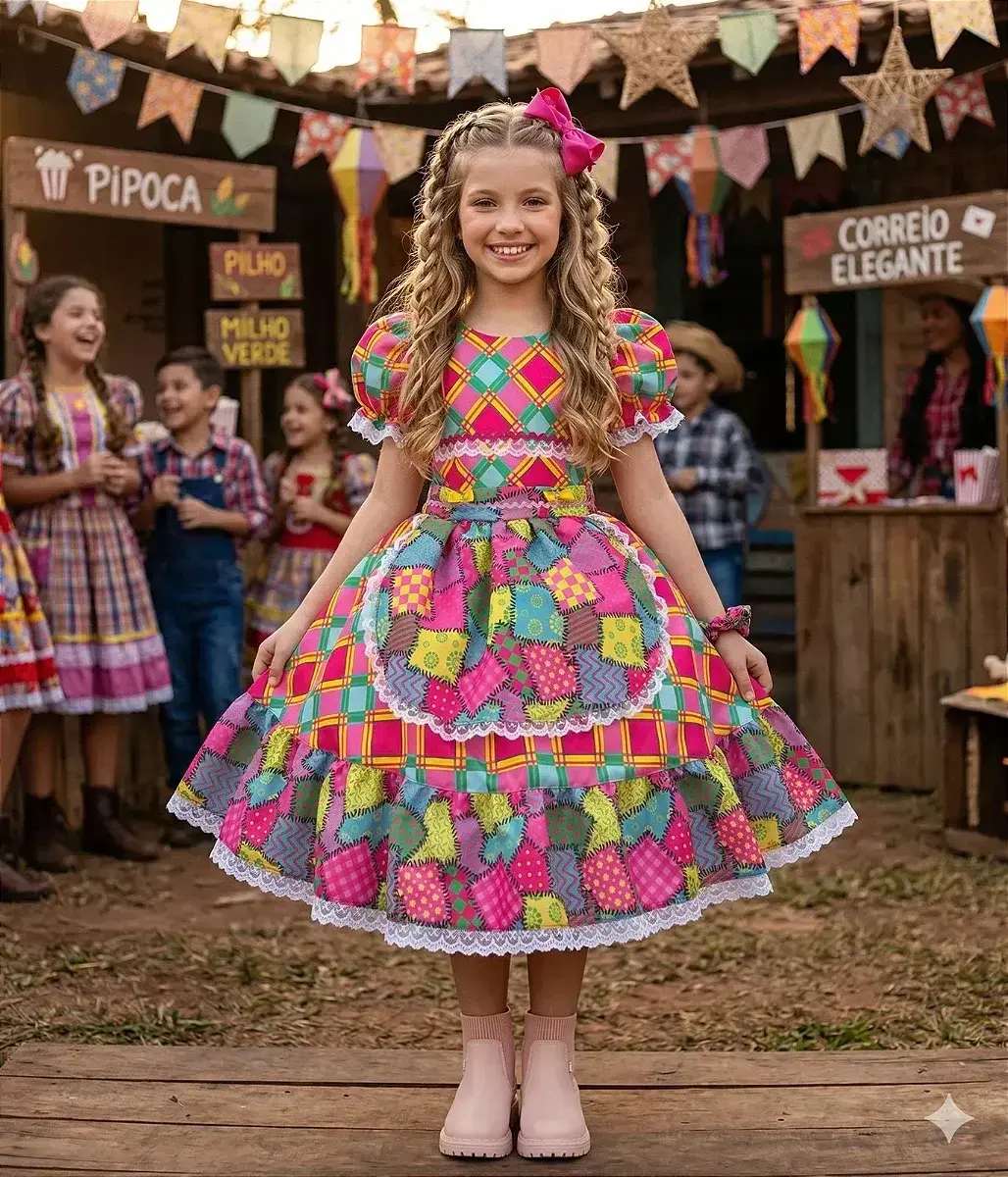 Vestido junino magia do sertão