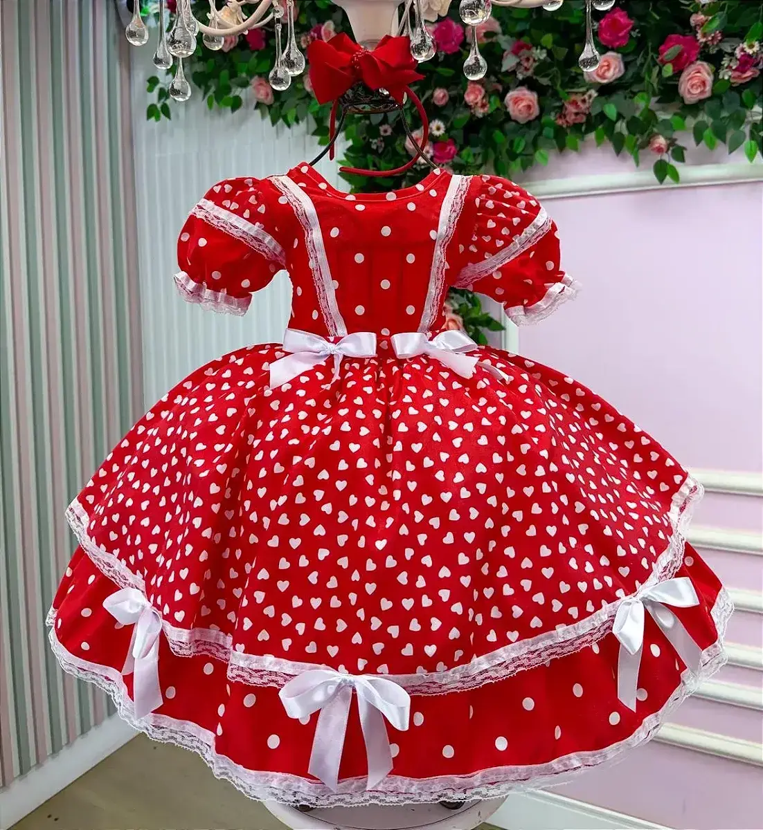 Vestido junino festa larissa vermelho, foto 3