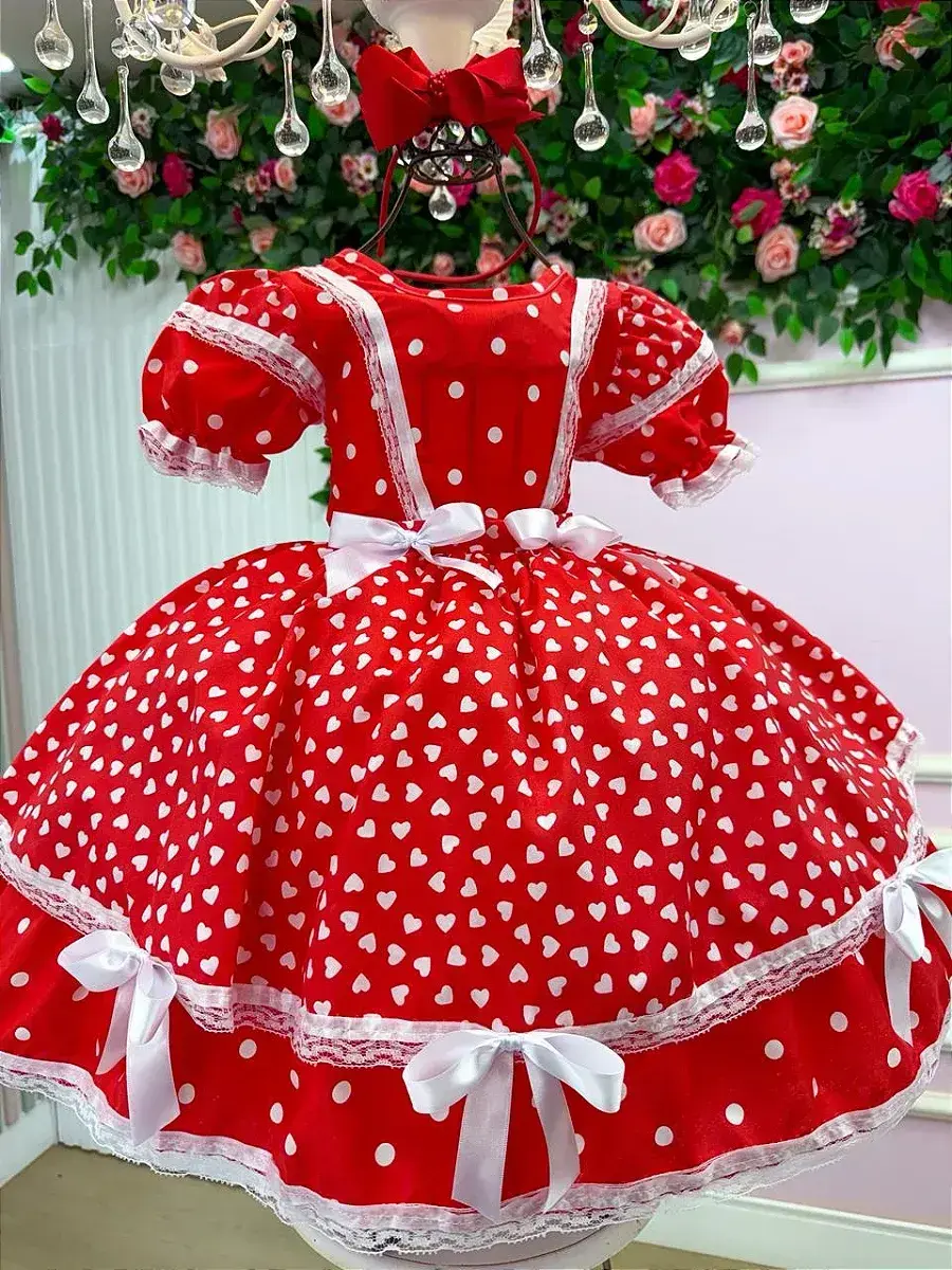 Vestido junino festa larissa vermelho, foto 4