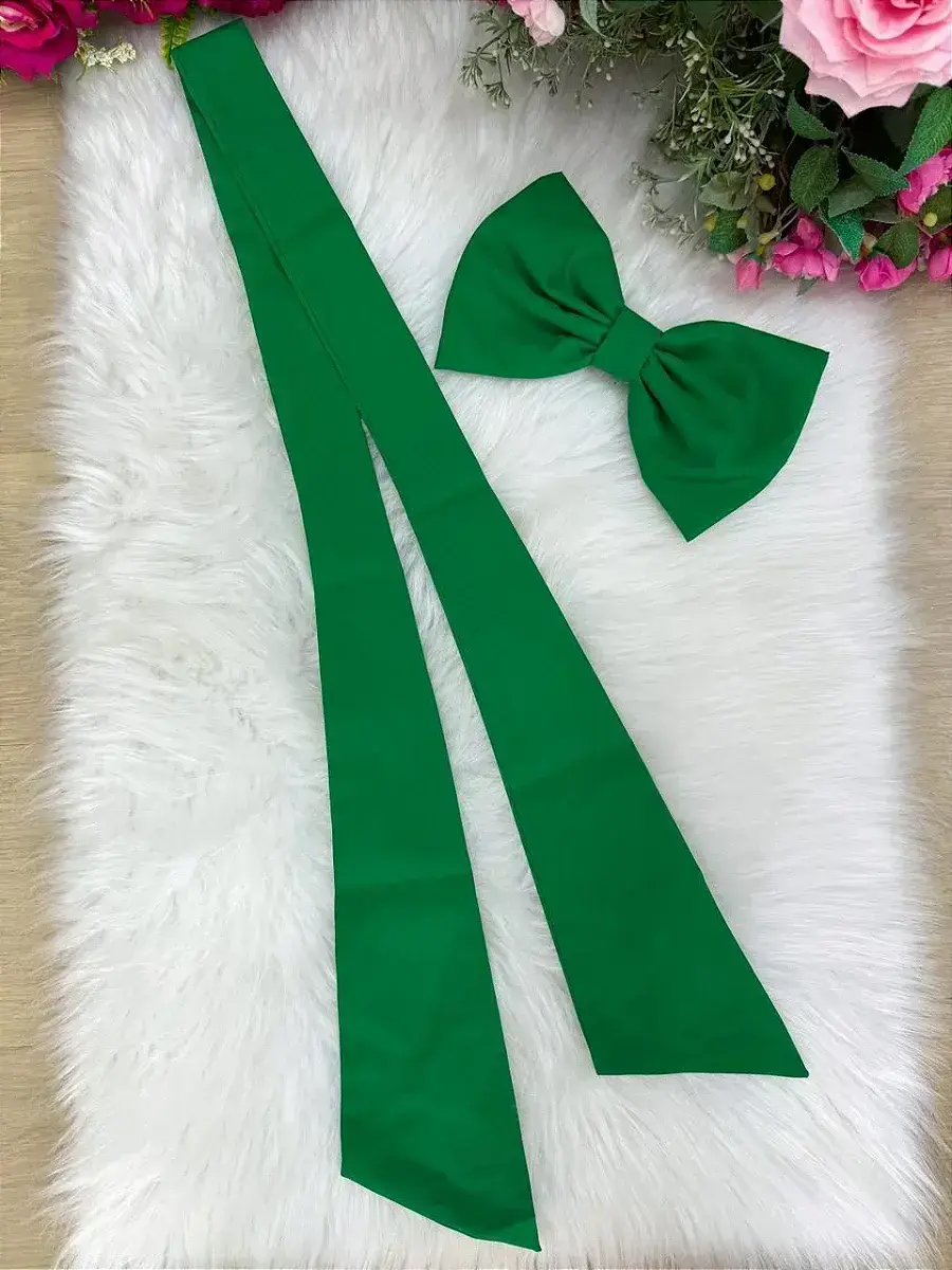 Laço opcional faixa do vestido selena verde bandeira, foto 2