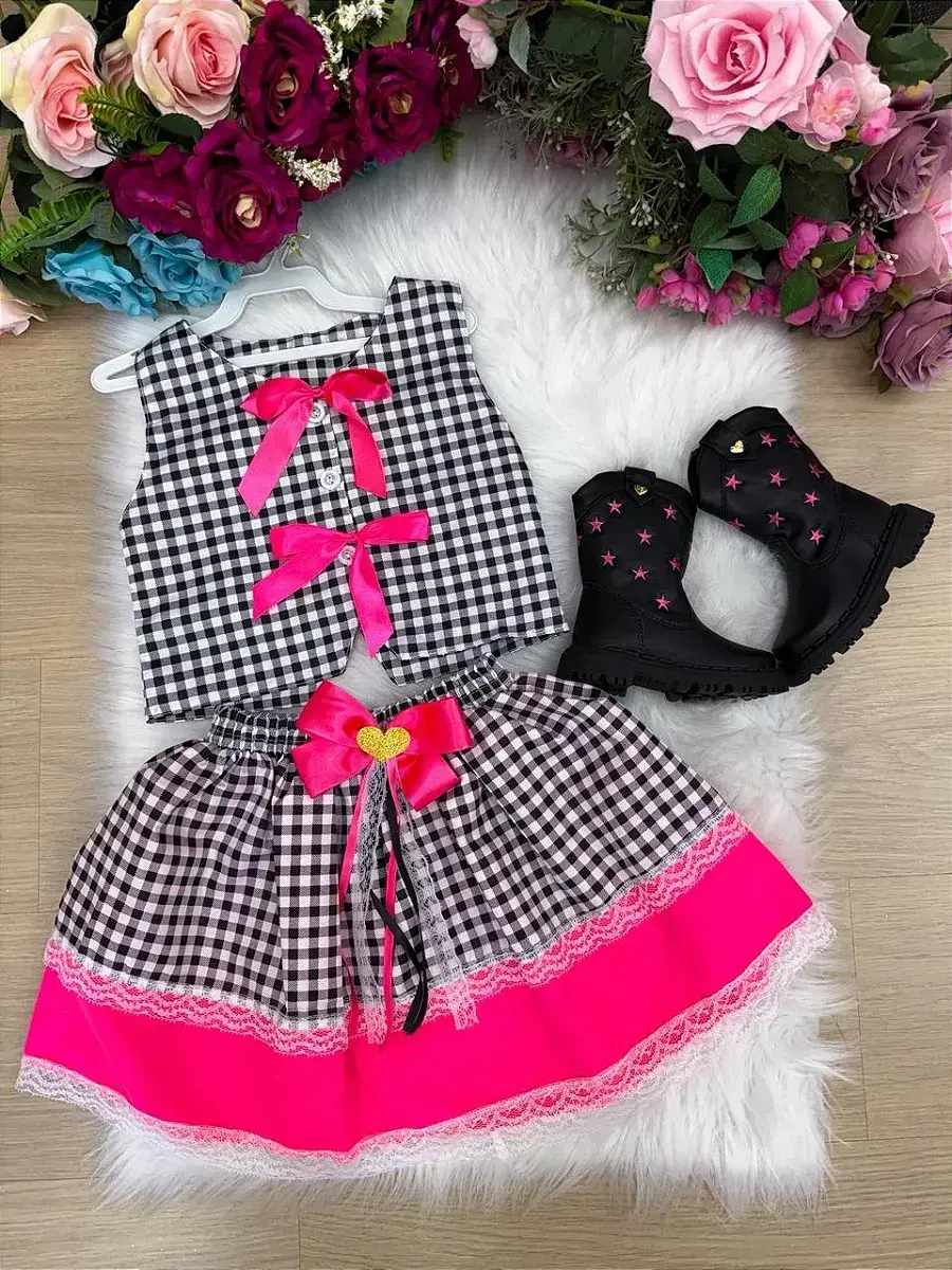 Conjunto junino arraia da alegria preto, foto 6