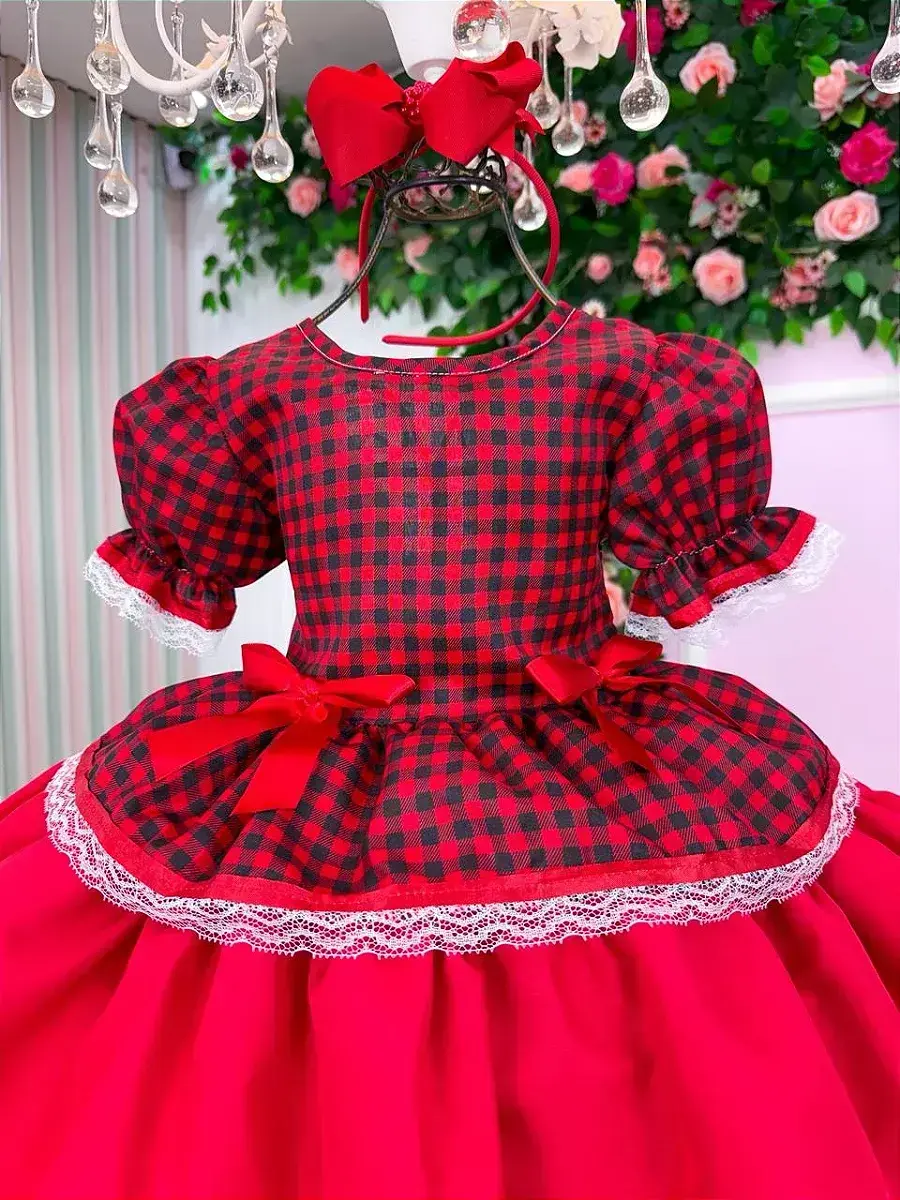 Vestido junino festa fernanda vermelho, foto 6