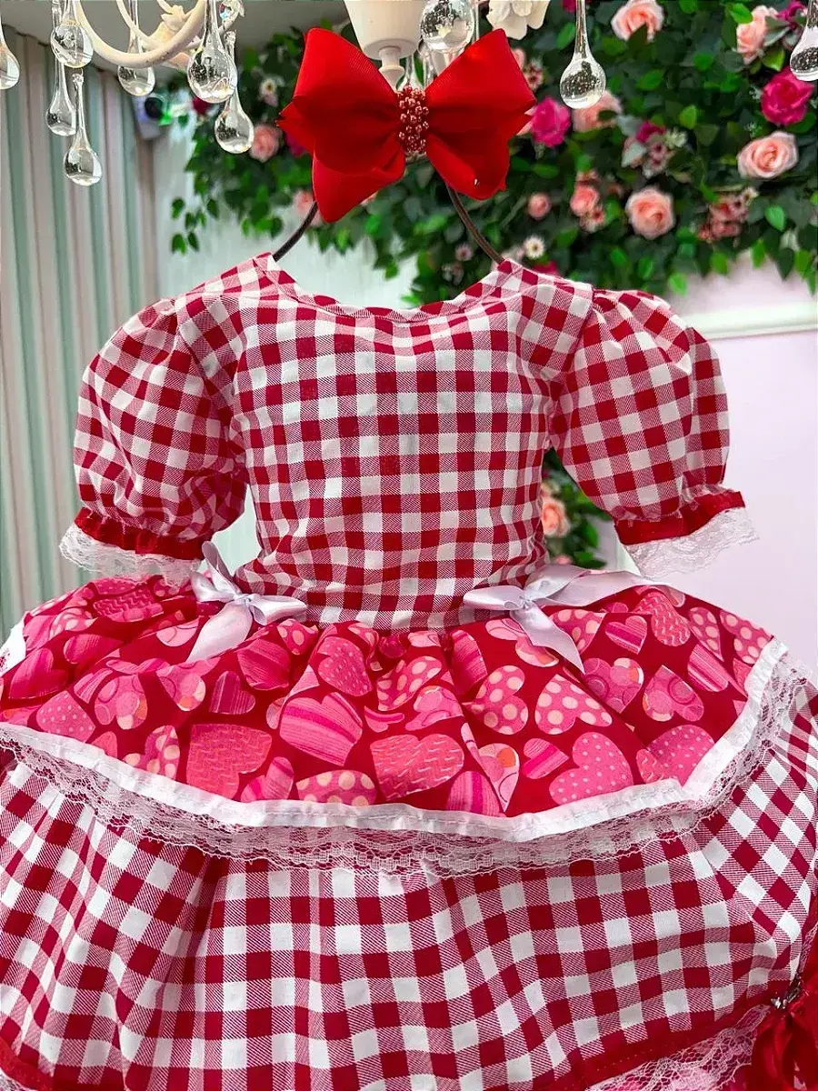 Vestido junino festa viviane vermelho, foto 4
