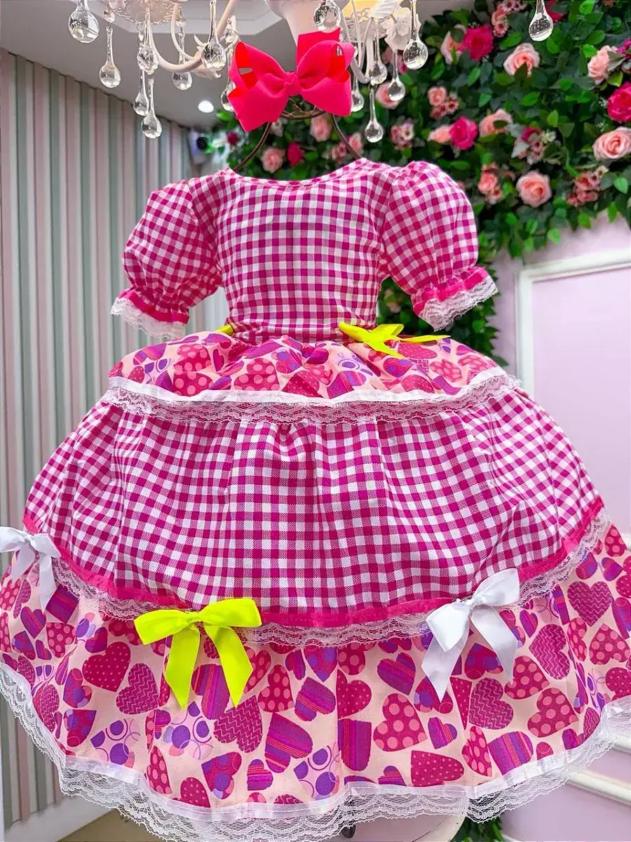 Vestido junino festa viviane pink, foto 5
