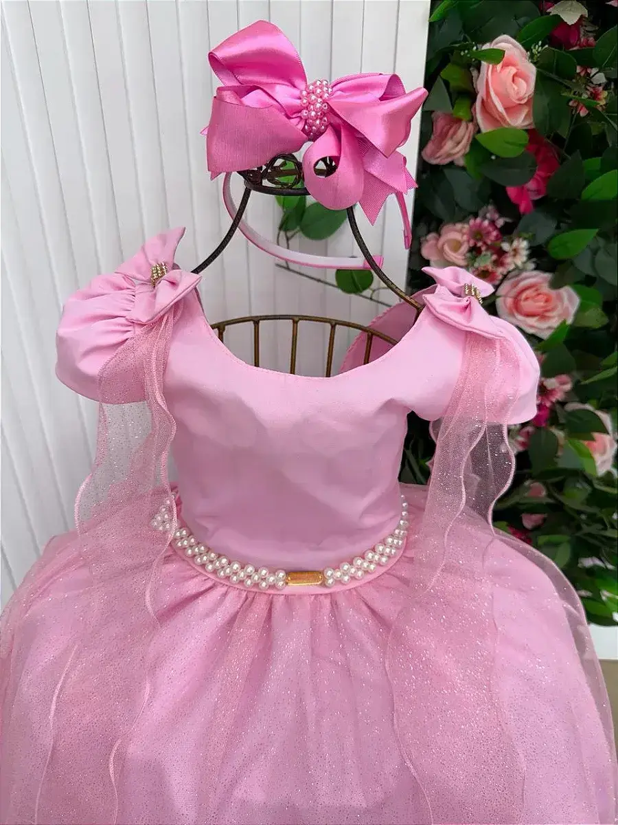 Vestido longo diamante rosa, foto 4