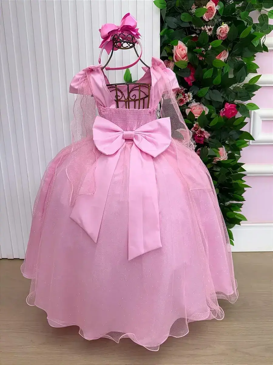 Vestido longo diamante rosa, foto 5