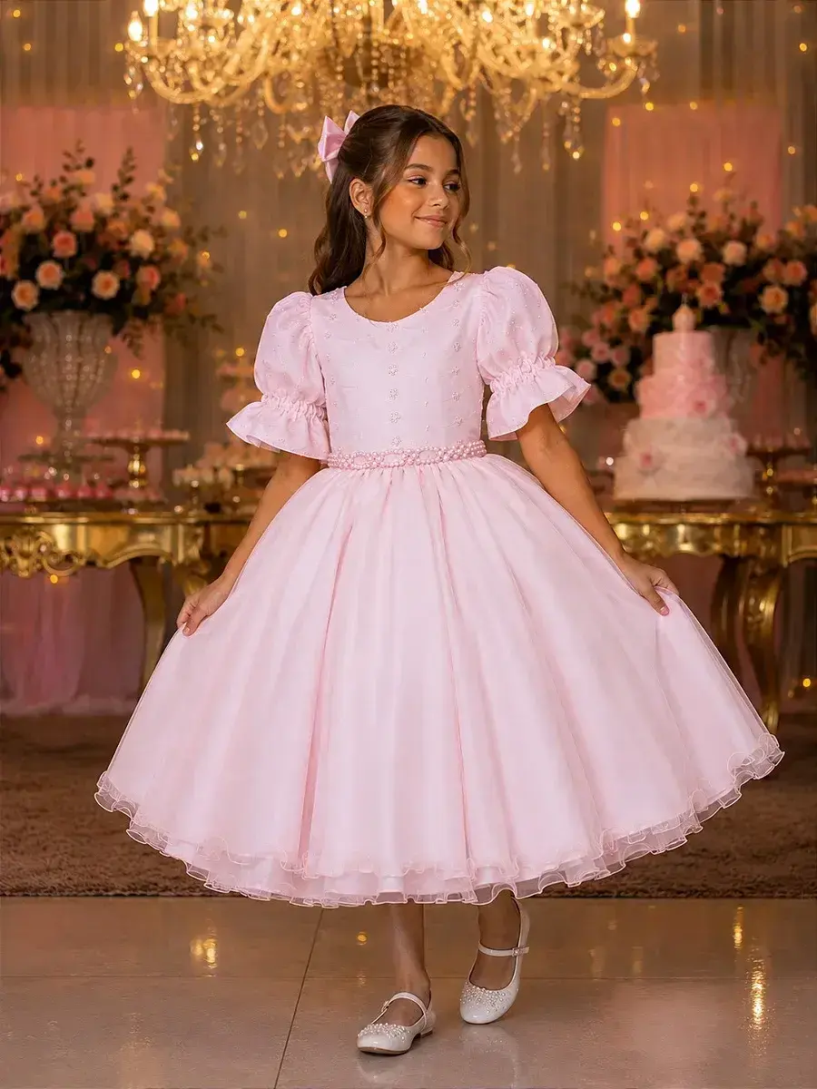 Vestido priscila rosa