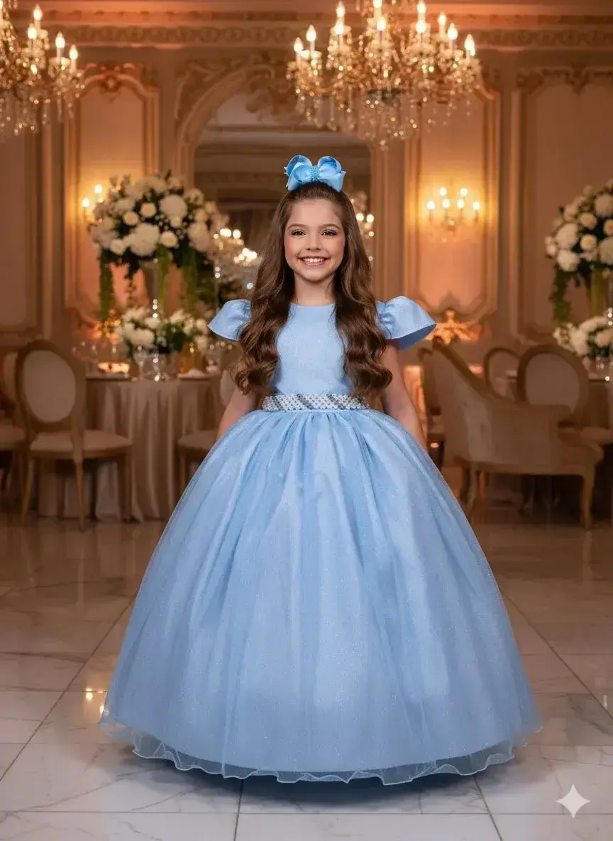 Vestido longo heloisa azul