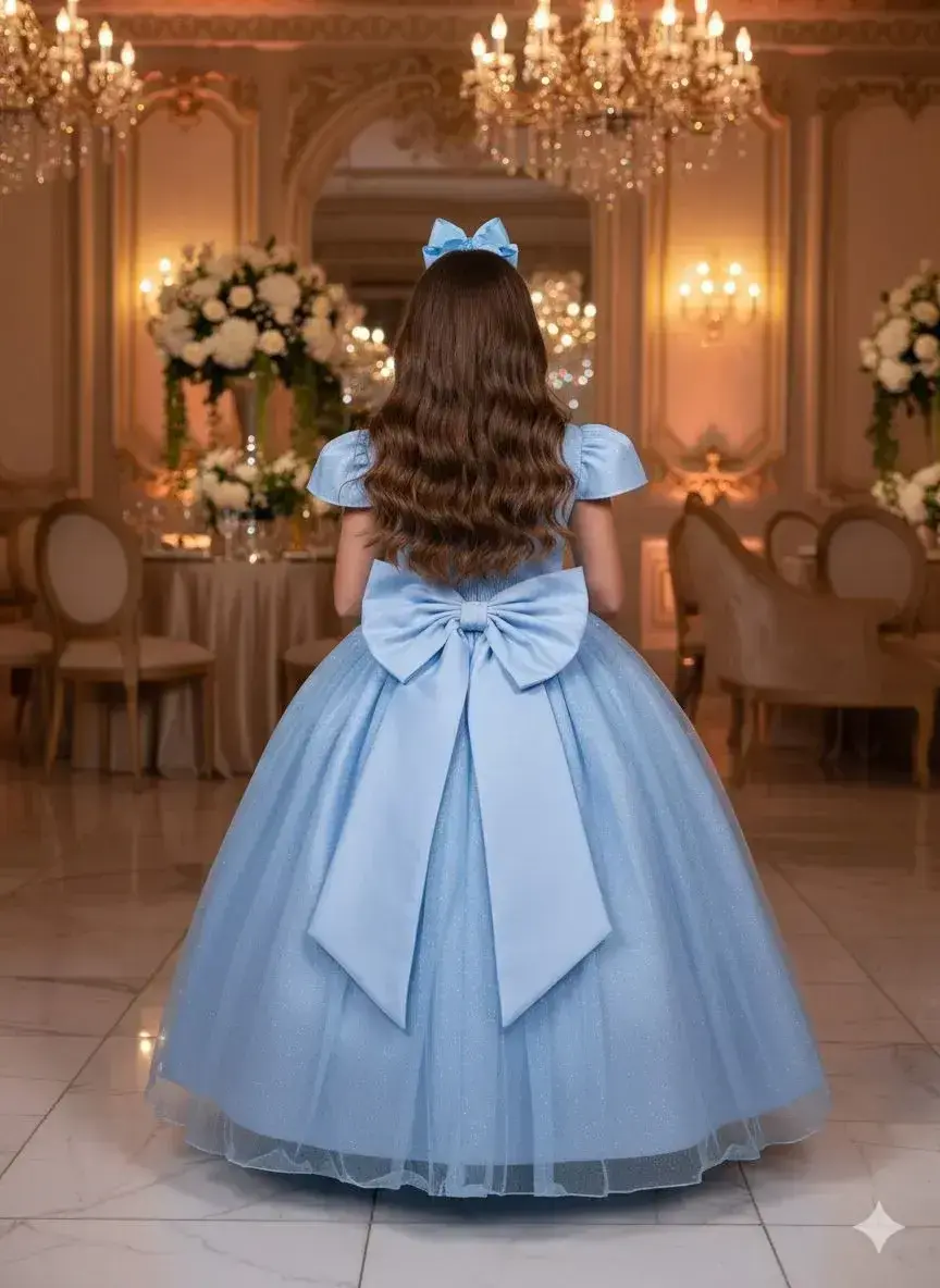 Vestido longo heloisa azul, foto 3