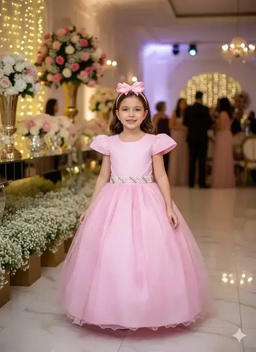 Vestido longo heloisa rosa