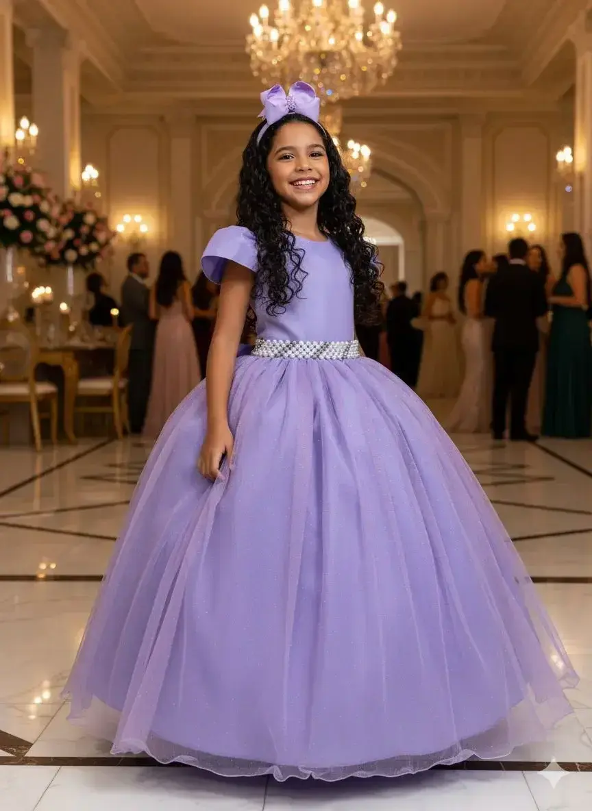 Vestido longo heloisa lilas