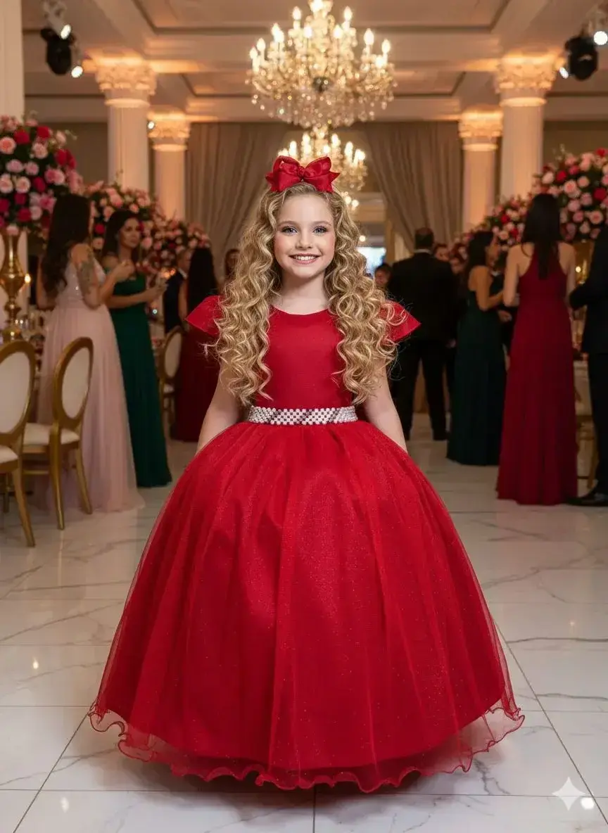 Vestido longo heloisa vermelho