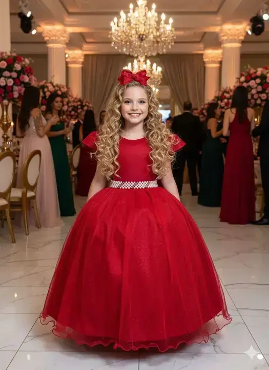 Vestido longo heloisa vermelho