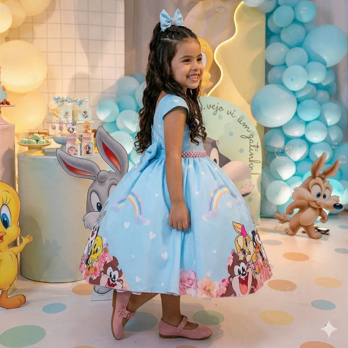 Vestido looney tunes baby azul, foto 2