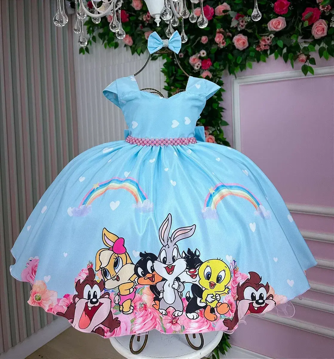 Vestido looney tunes baby azul, foto 3