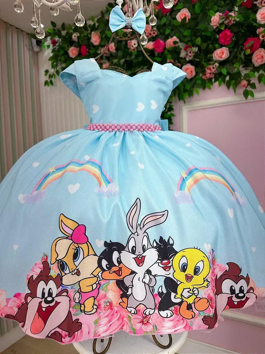 Vestido looney tunes baby azul, foto 4