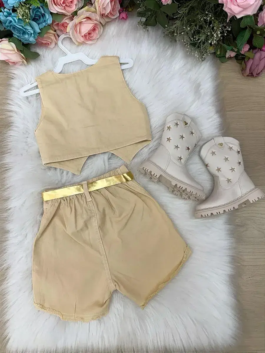 Conjunto Boiadeira estrelada dourado, foto 8