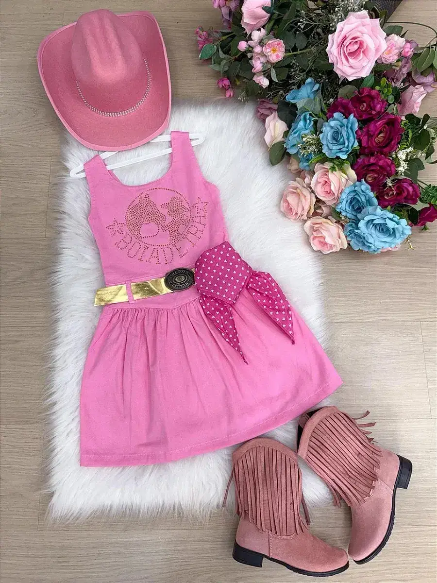 Vestido Boiadeira do sertão rosa, foto 4