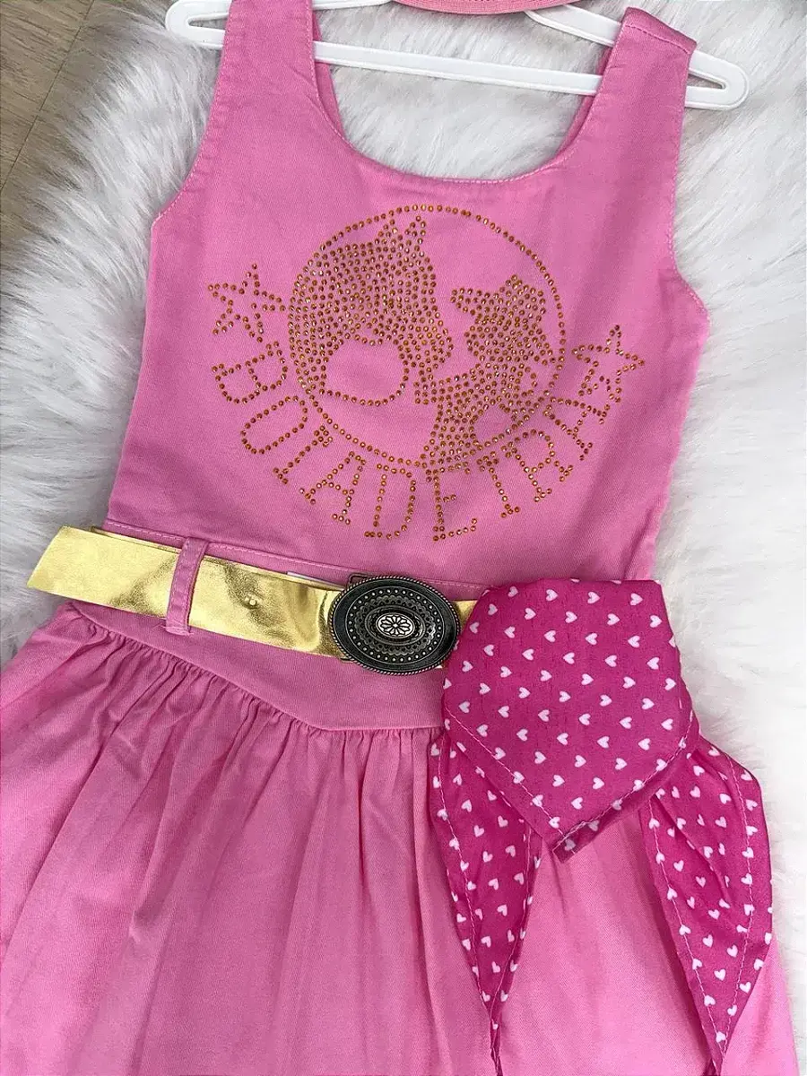 Vestido Boiadeira do sertão rosa, foto 7