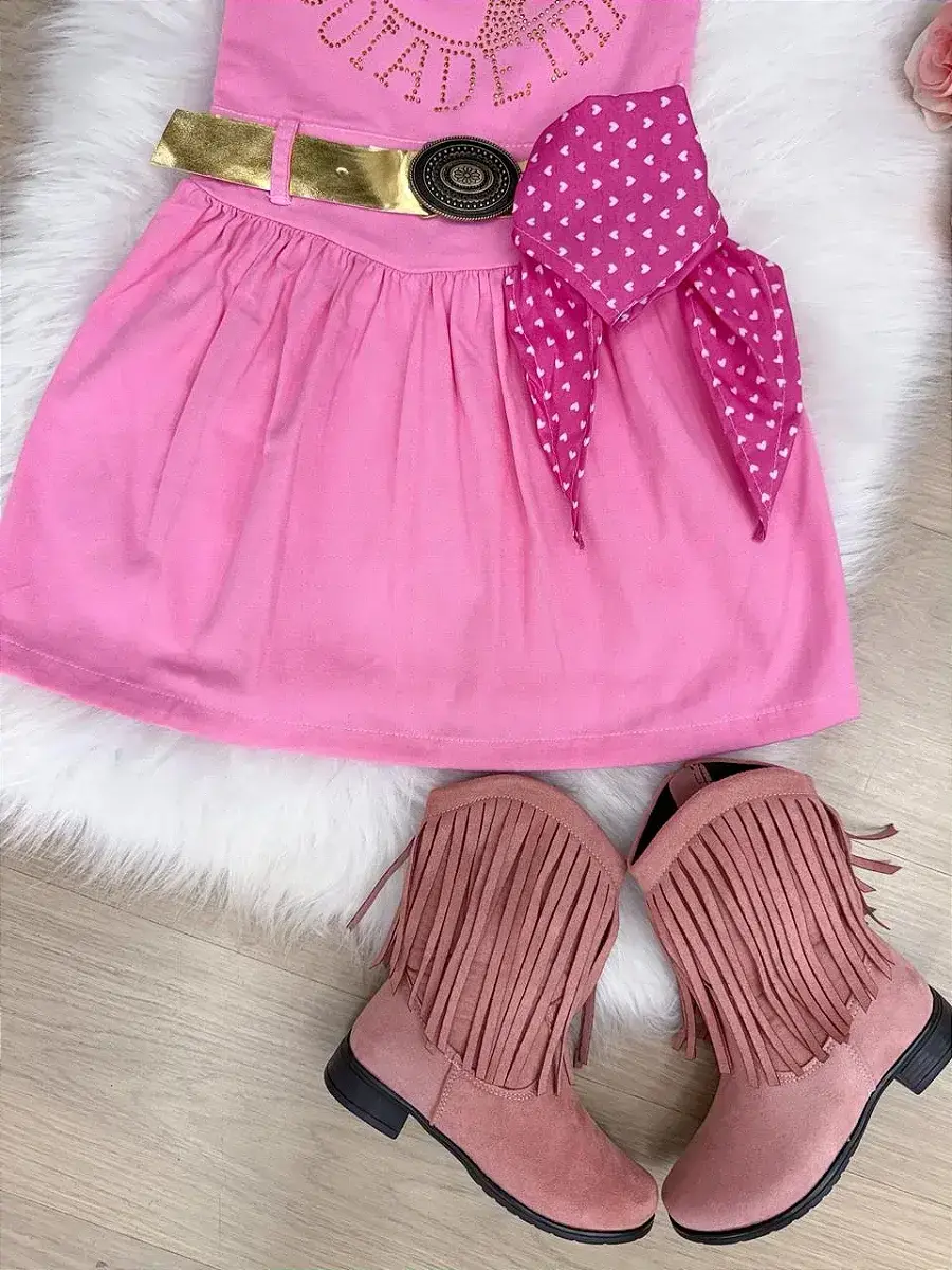 Vestido Boiadeira do sertão rosa, foto 8