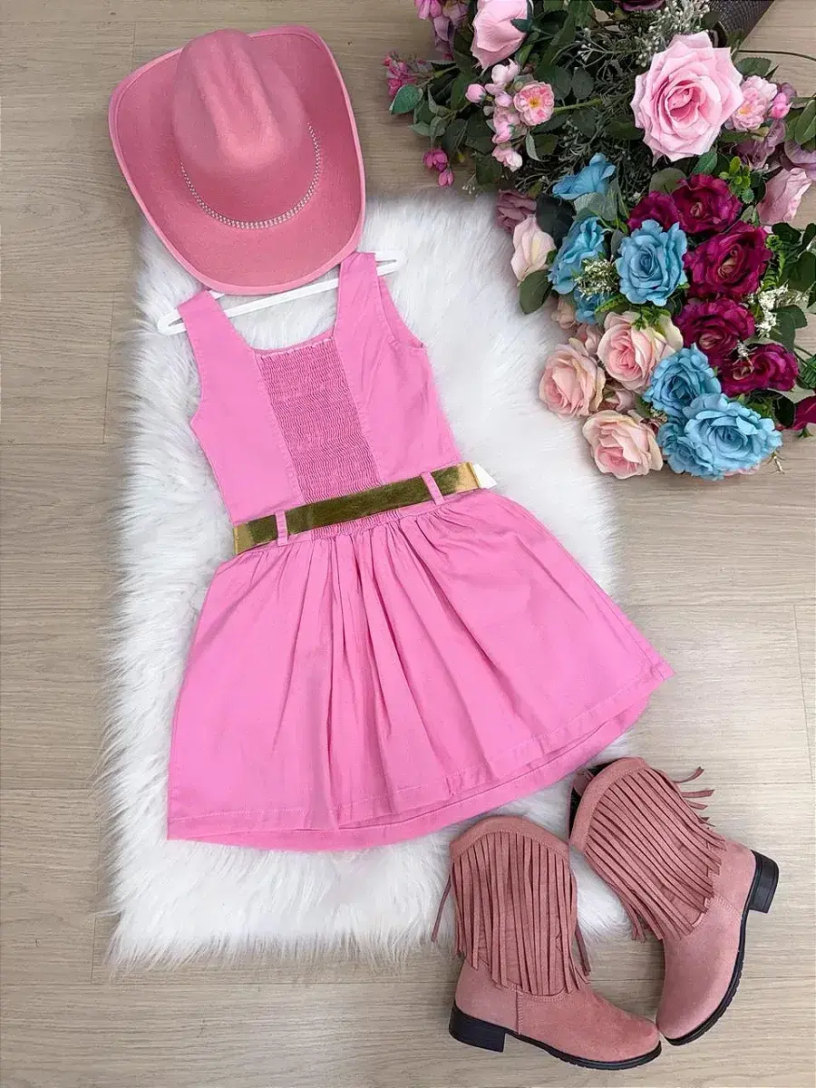 Vestido Boiadeira do sertão rosa, foto 9