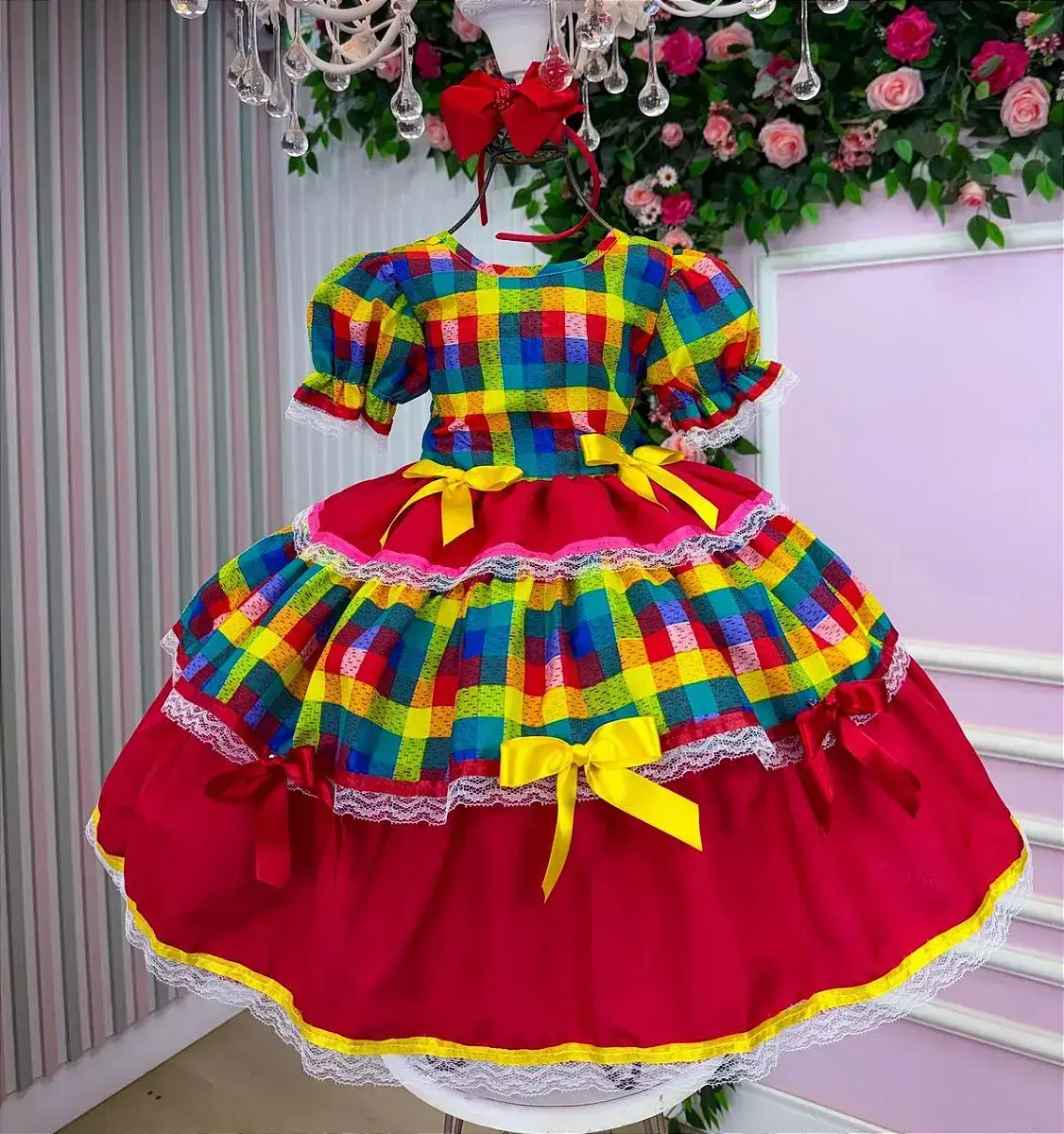 Vestido junino festa priscila vermelho, foto 4