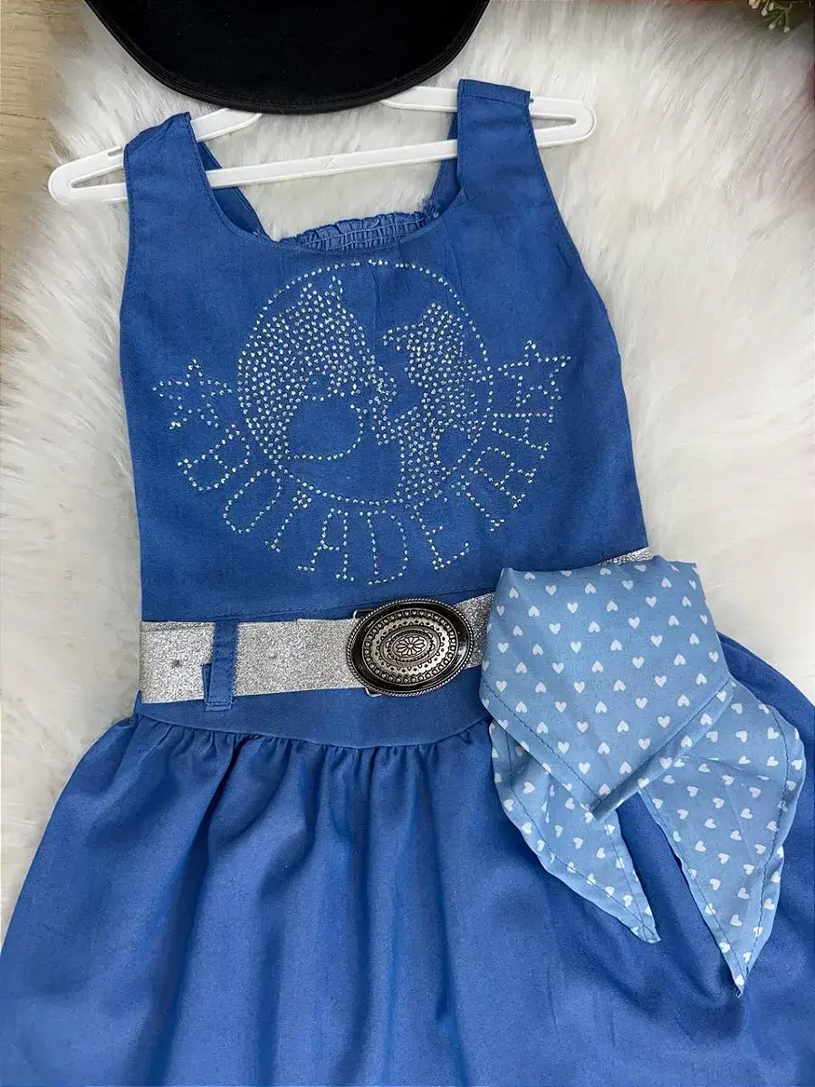 Vestido Boiadeira do sertão jeans, foto 4