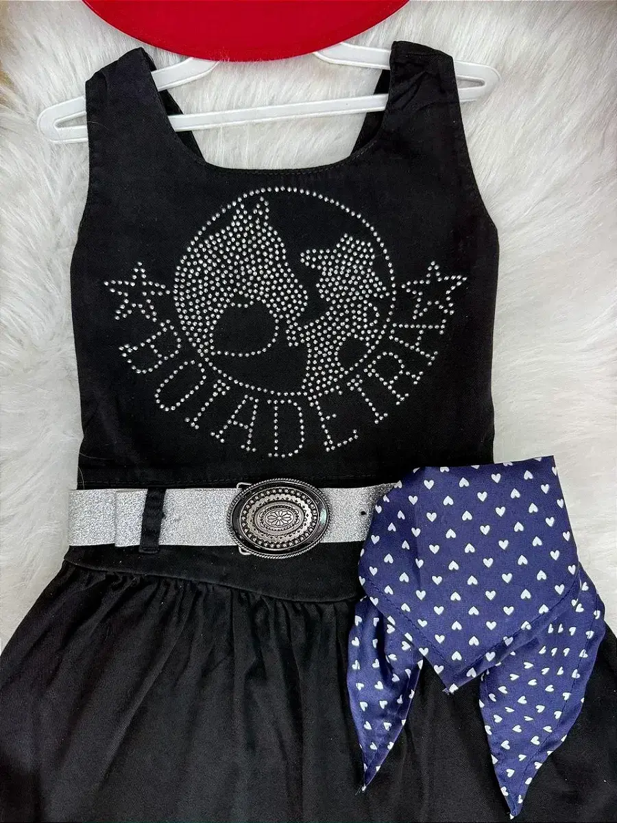 Vestido Boiadeira do sertão preto, foto 4