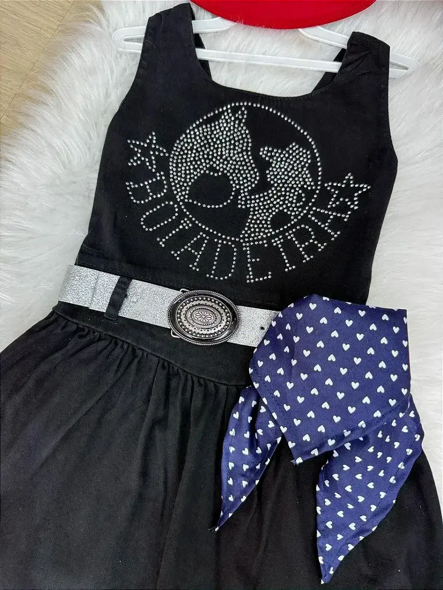 Vestido Boiadeira do sertão preto, foto 7