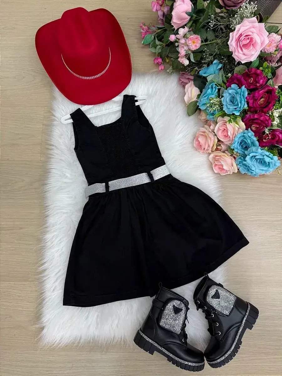 Vestido Boiadeira do sertão preto, foto 8
