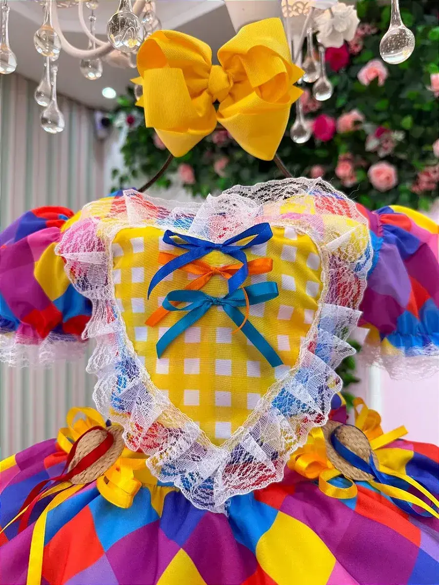 Vestido junino coração caipira, foto 6