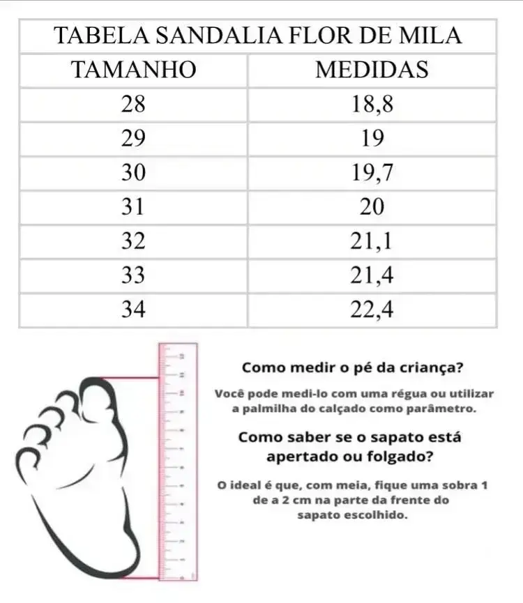 Guia de tamanhos