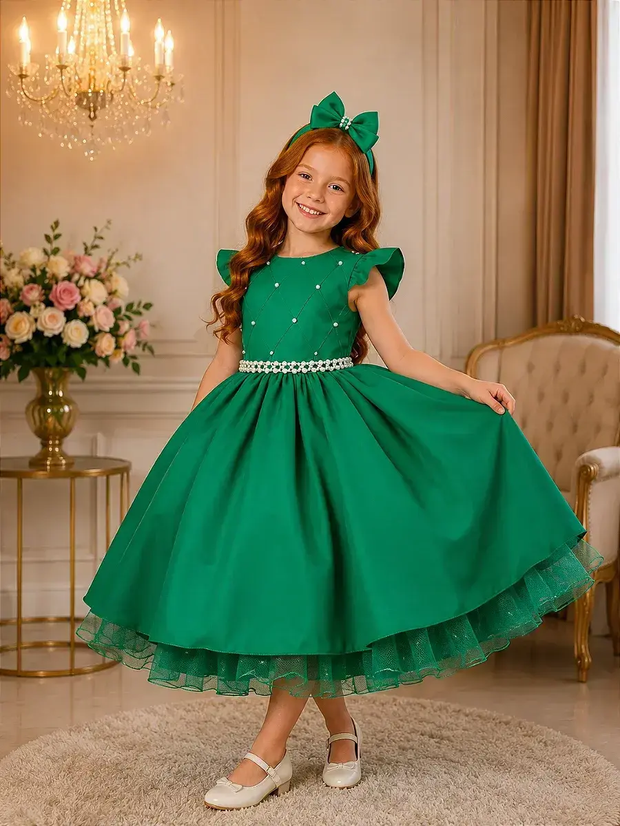 Vestido francine verde bandeira