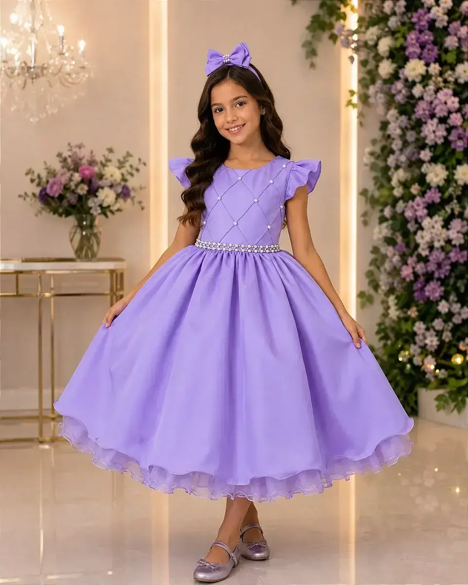 Vestido francine lilas