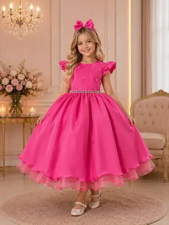 Vestido francine rosa chiclete