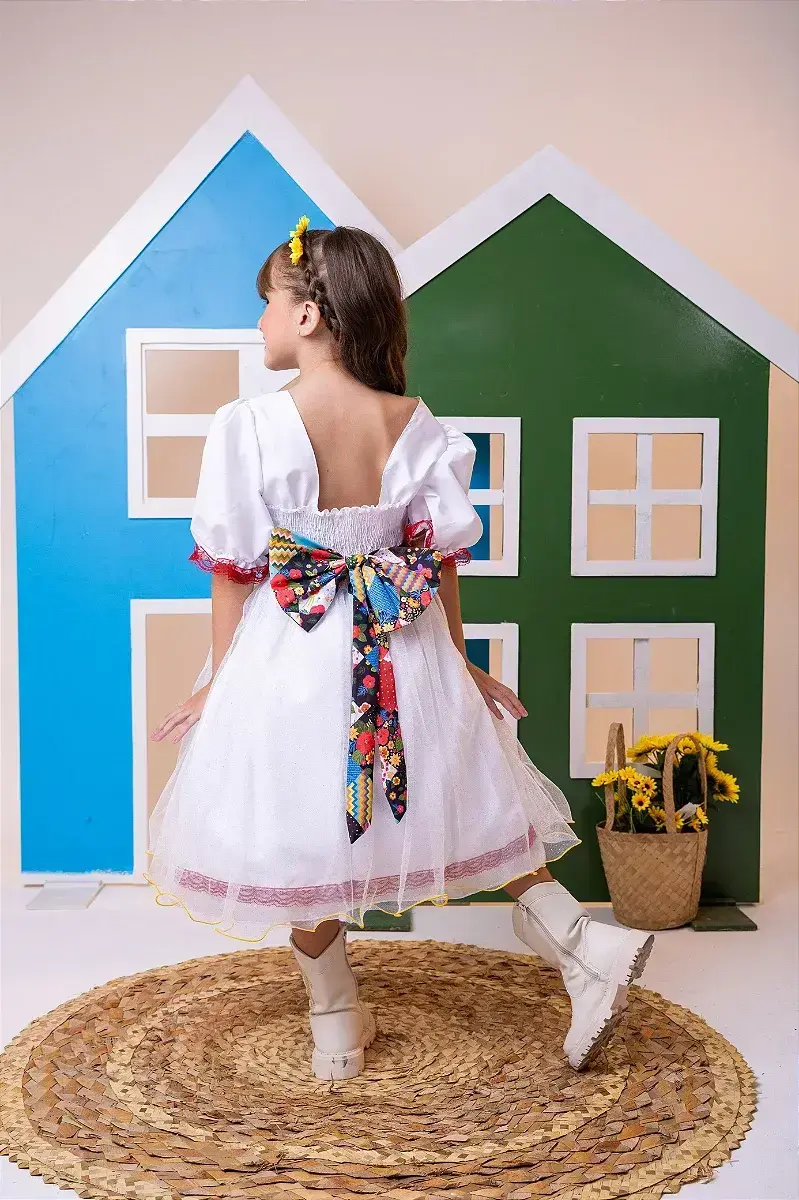 Vestido junino festa arraial dos apaixonados noiva noivinha, foto 6