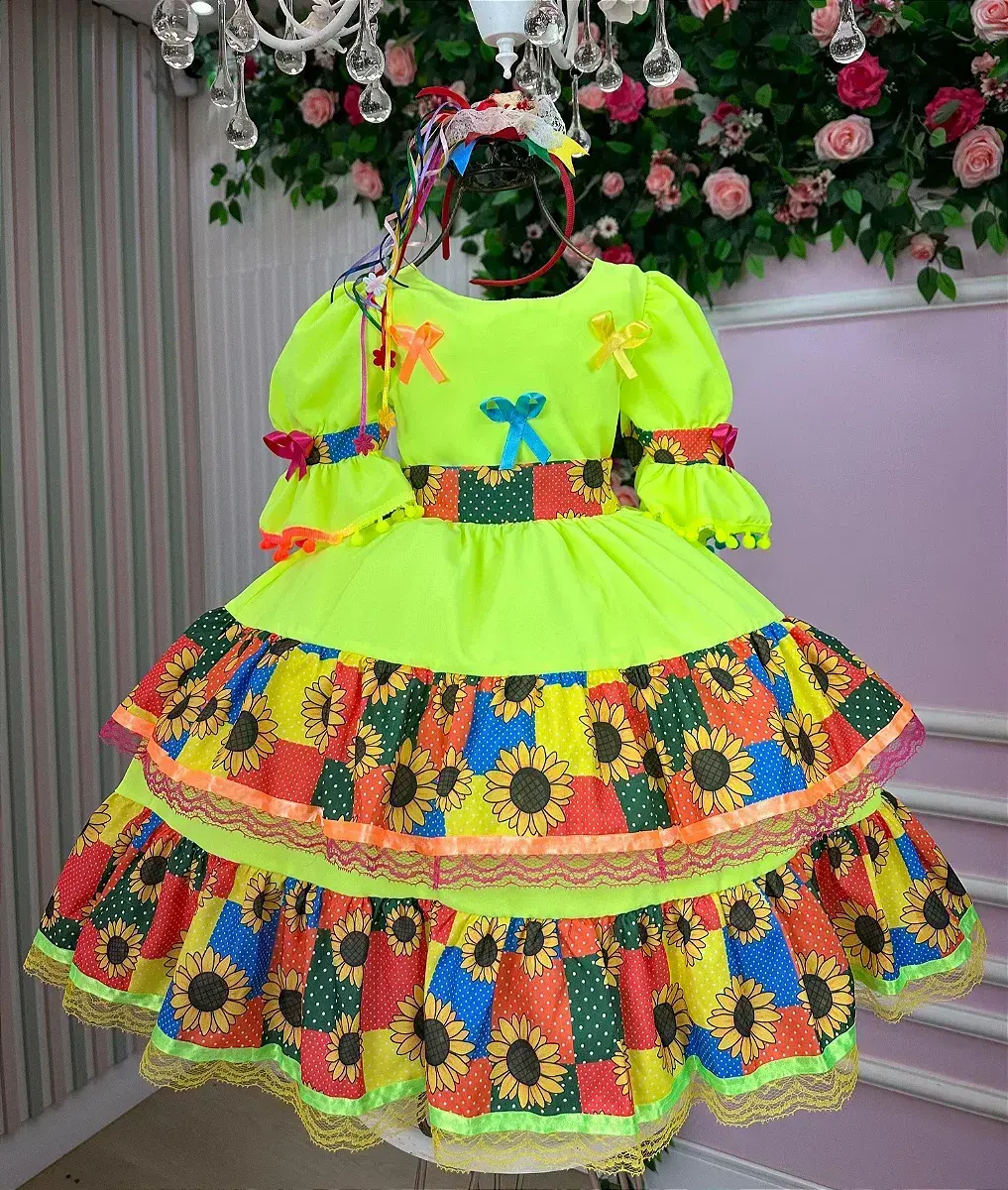 Vestido junino festa roça animada, foto 5