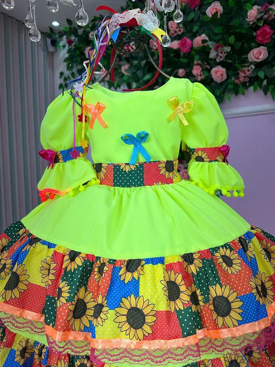 Vestido junino festa roça animada, foto 6