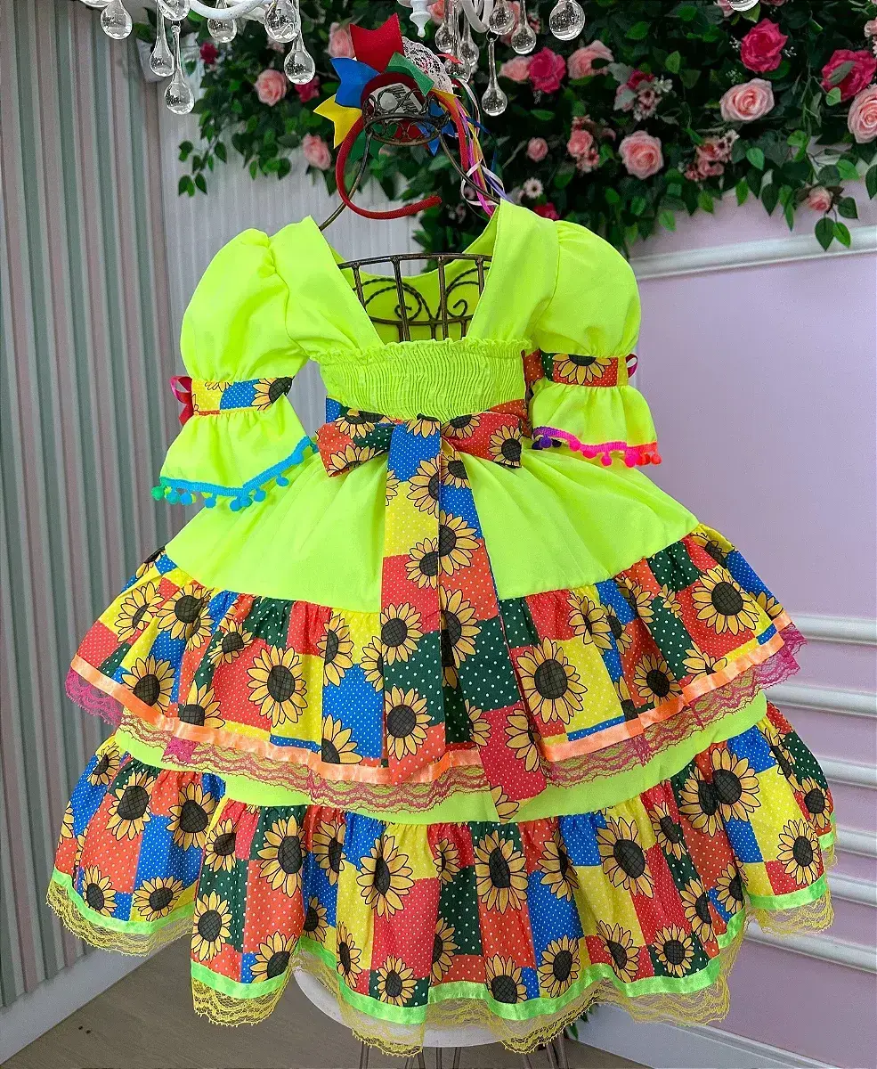 Vestido junino festa roça animada, foto 8