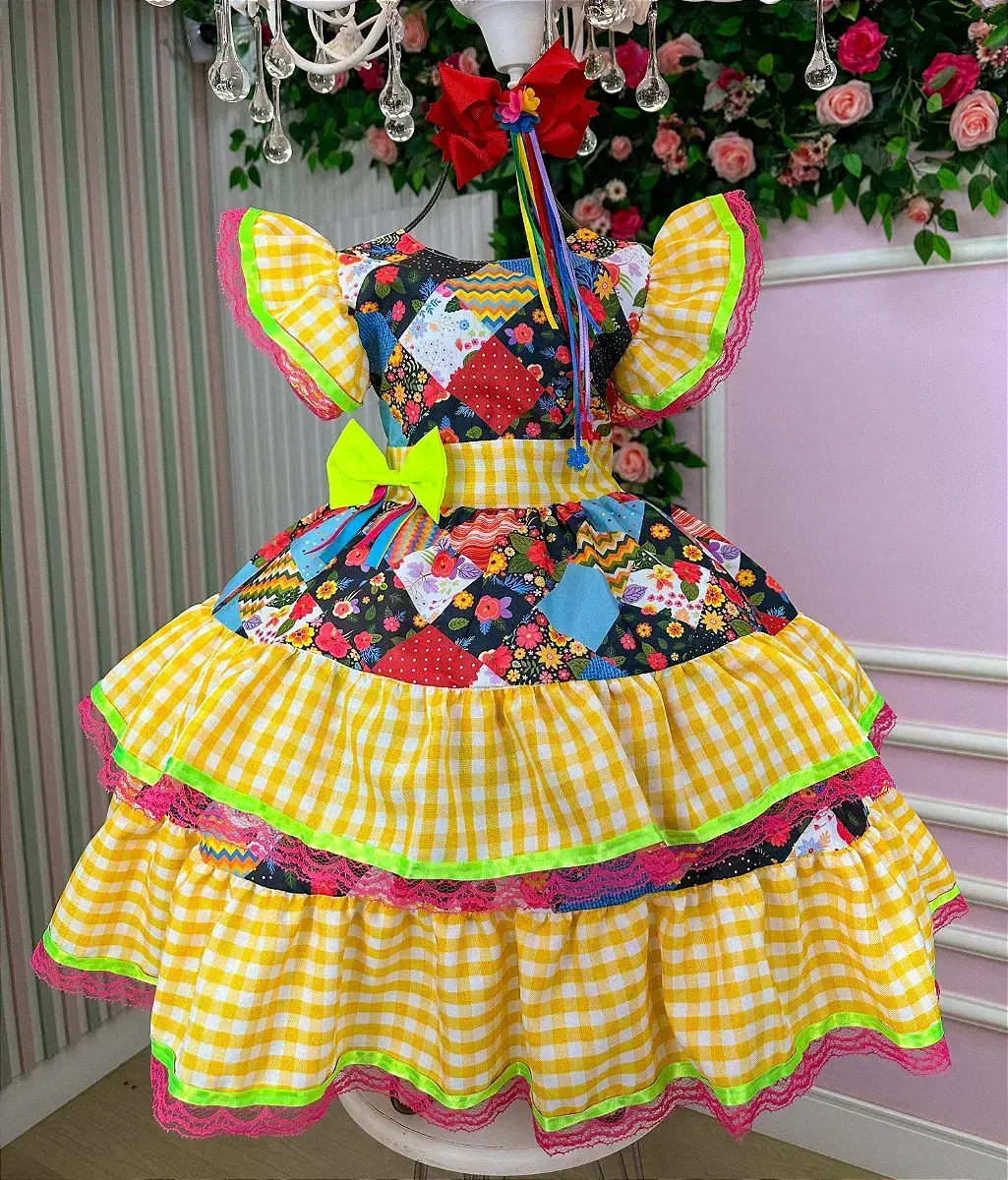 Vestido junino festa quadrilha da diversão
